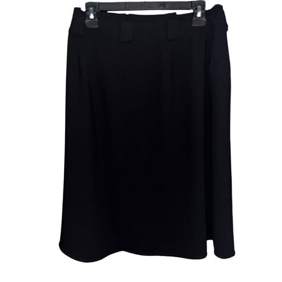 Express black tie-belted full midi skirt 8 - Picture 3 of 6